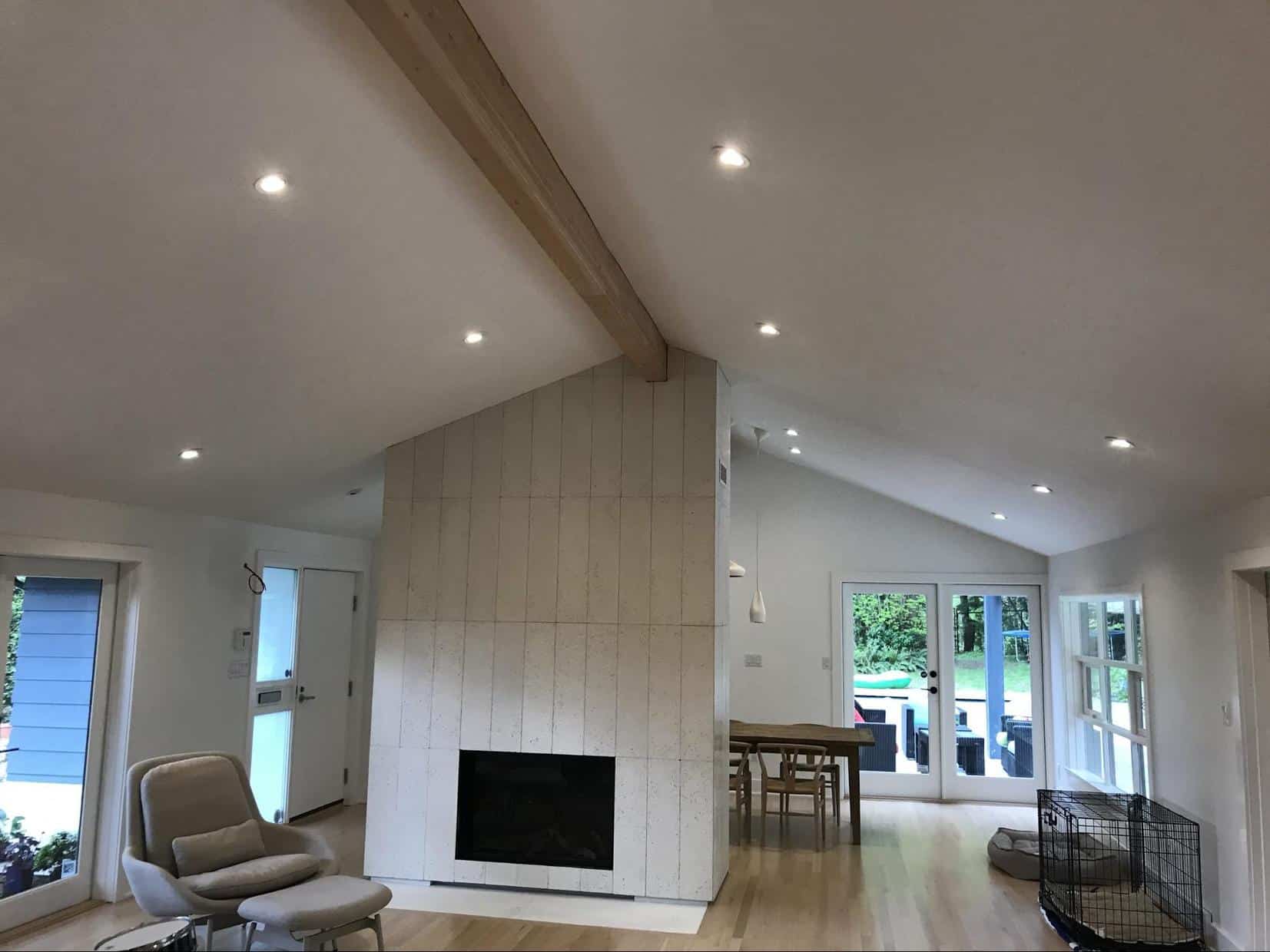 Modern home with recessed lighting installed by Vancouver electricians at TCA