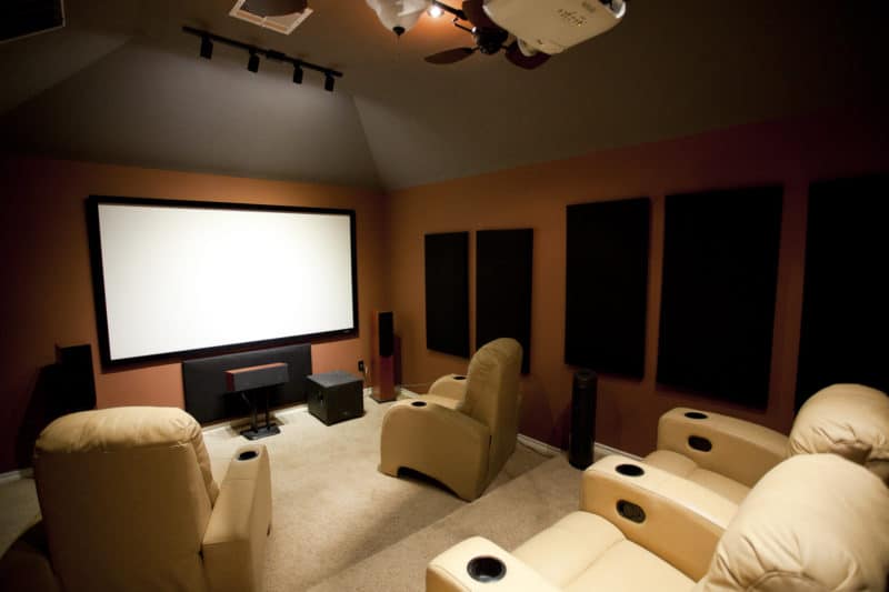 Home theatre after installation