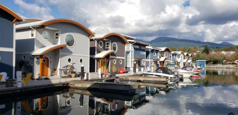float homes at mosquito creek marina in vancouver