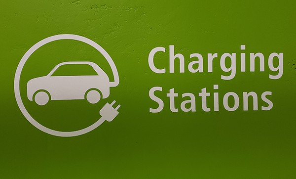 commercial electric car charger sign