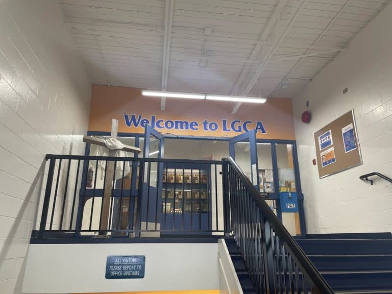 the entrance to LGCA