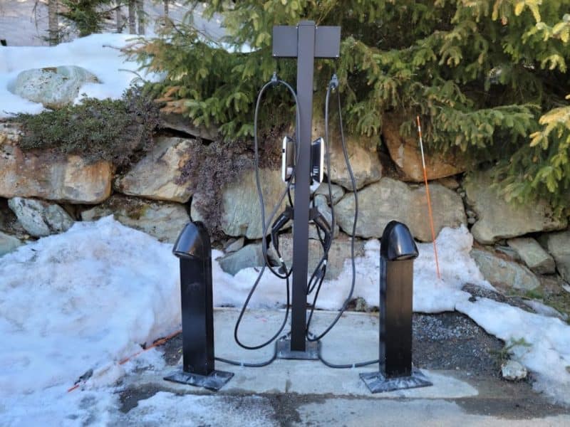 the new EV charging stations at Whistler Blackcomb