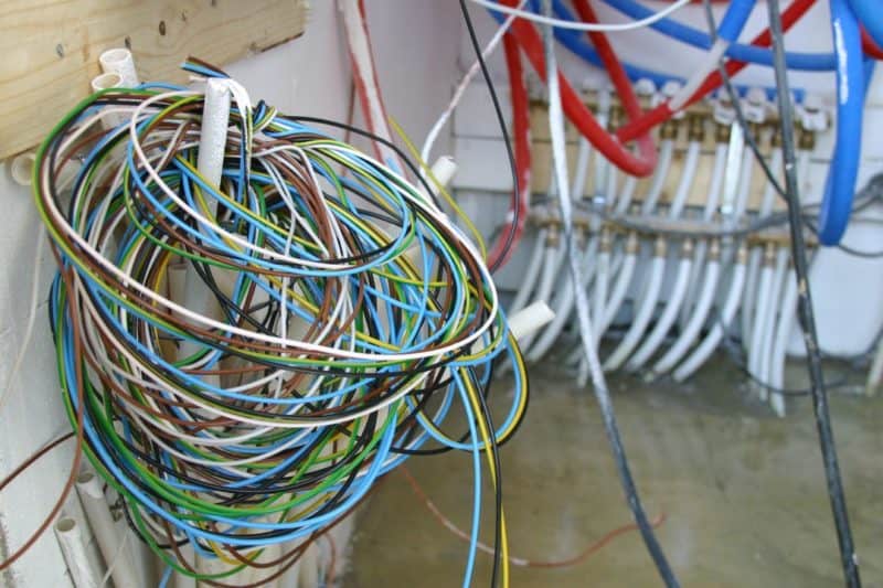 closeup of a bundle of wiring tips for hiring an electrician