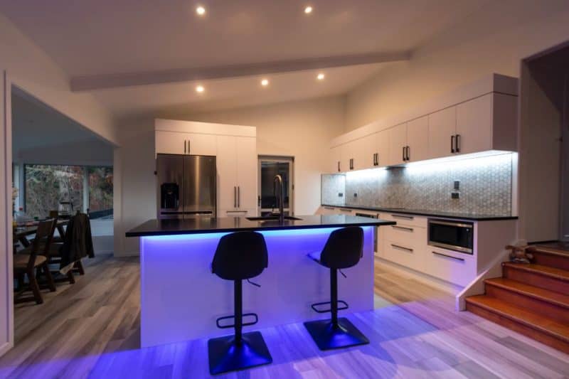 led lighting installed in the kitchen of a Vancouver home